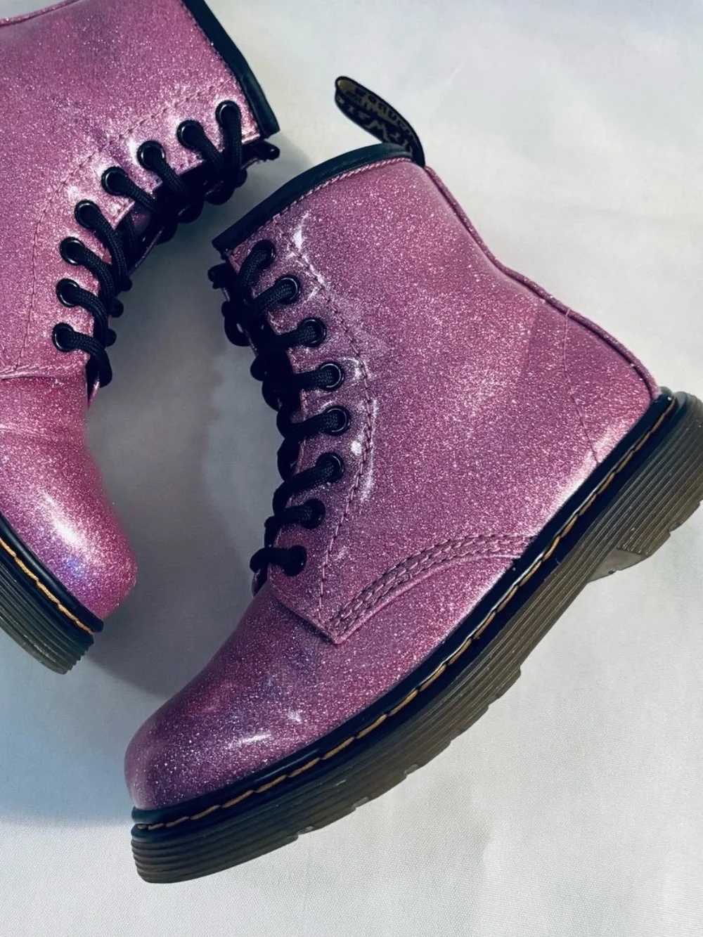 Dr. MARTENS 1460 Pink Glitter Boots